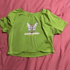 SHEIN Lime Green Fairy Graphic Tee